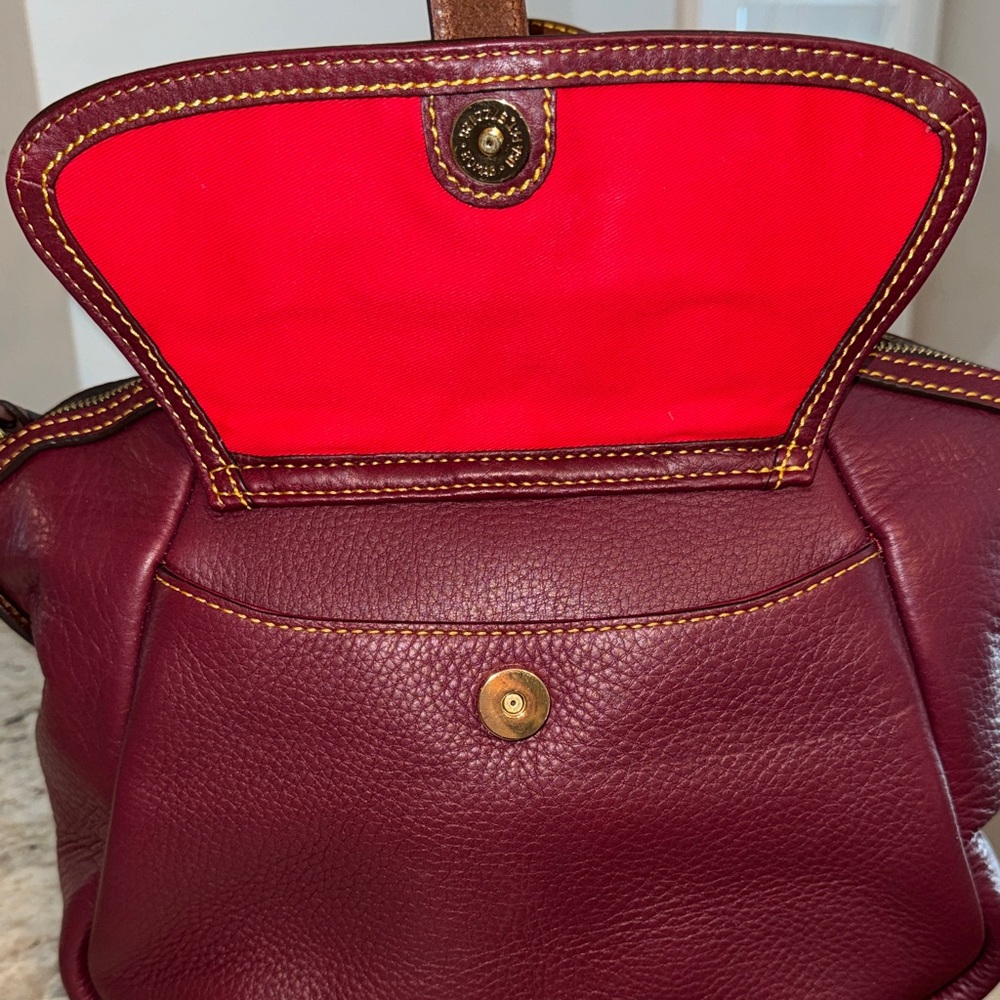 Dooney & Bourke Samba Satchel – Burgundy Leather - Picture 5 of 11